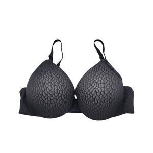 Share Barely There Underwire Bra Black Invisible Look Push-Up Jacquard Size 34C